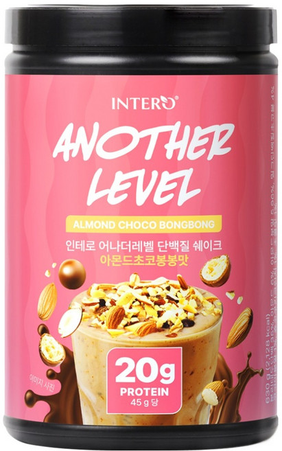 인테로 어나더레벨 단백질 쉐이크 아몬드초코봉봉맛, 1개, 630g
