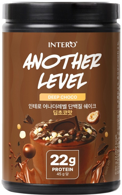 인테로 어나더레벨 단백질 쉐이크 초코맛, 630g, 1개