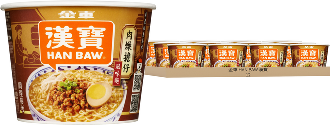 金車 HAN BAW 漢寶 肉燥擔仔風味麵 105g, 12個
