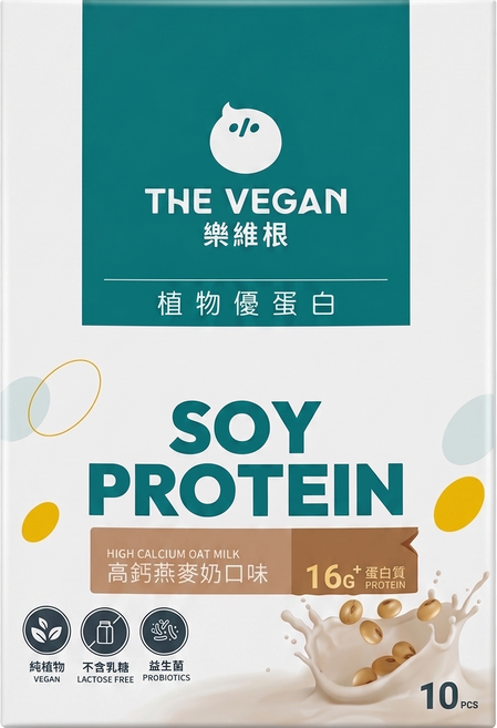 THE VEGAN 樂維根 高鈣植物優蛋白 燕麥奶 10包, 400g, 1個