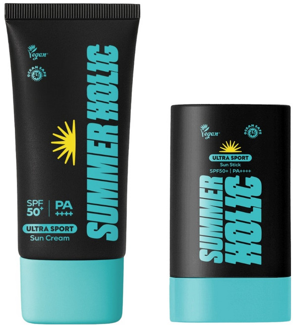 썸머홀릭 울트라 스포츠 선크림 50ml + 울트라 스포츠 선스틱 19g 세트 SPF50+ PA++++, 1개