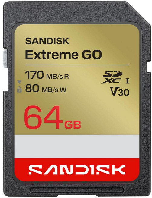 SanDisk 晟碟 Extreme GO SD UHS-I 記憶卡 SDSDXGN-064G-GNCIN, 1個, 64GB