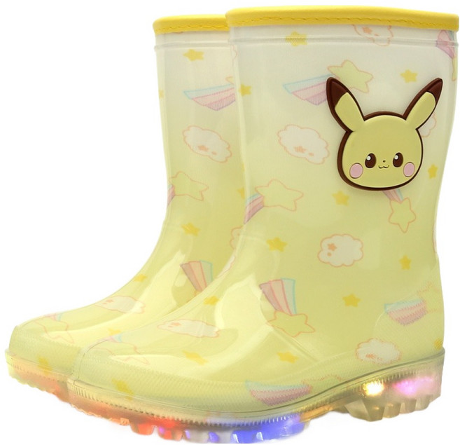 SHOELAMODE CH 皮卡丘流星發光雨靴