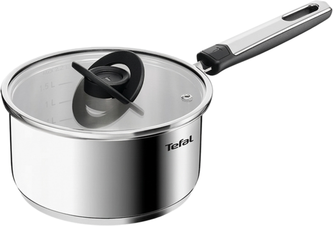Tefal 特福 精銳系列 單柄湯鍋 加蓋 E3262344, 不鏽鋼, 1個, 18cm
