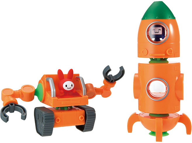 BANDAI 結構玩具Q兔子系列 火箭合體套組, 1套
