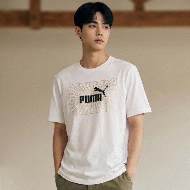 PUMA 男款圖案燙金T恤