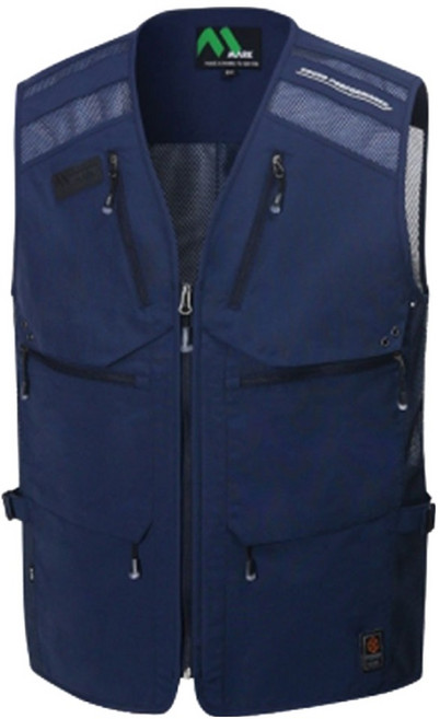 MARK Apparel 工作服多口袋背心 MK-541, 海軍藍, 1個