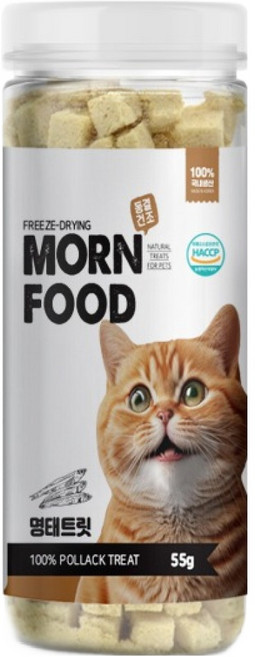 MORNFOOD 고양이 명태트릿, 명태, 55g, 1개