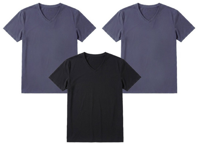 non-no 儂儂 V領涼感短袖 3件組 台灣製造 90005