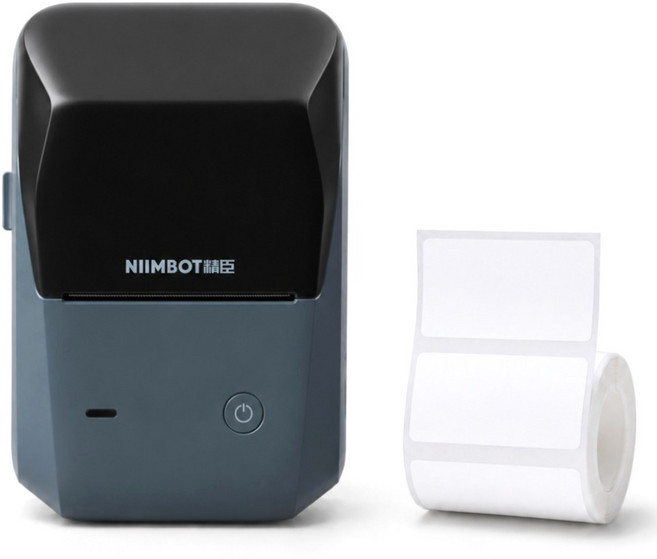 NIIMBOT 標籤機 附標籤紙 B1 PRO, 湖藍灰, 1個
