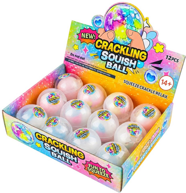 MyToys Ppusher Ppusher Wax Ppul Ball 棉花糖, 12個, 45g, 隨機出貨