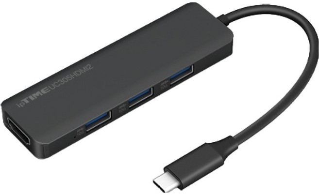 ipTIME USB 멀티허브 UC305HDMI2, 1개, 블랙