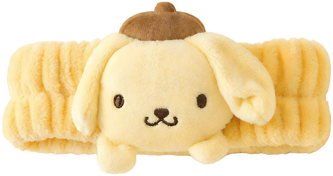 Sanrio 三麗鷗 布丁狗 3D毛絨洗臉髮帶髮帽, 1個, 黃色
