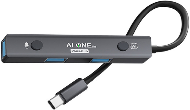 POWERRIDER AI ONE Lite VoiceHub 語音集線器 HBX, 銀灰色, 1個