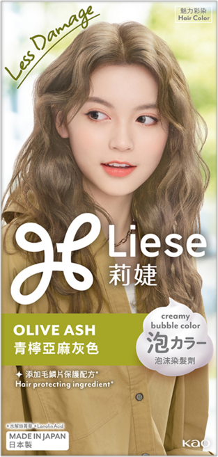 Liese 莉婕 泡沫染髮劑, 青檸亞麻灰色, 1個