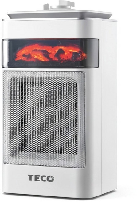 TECO 東元 3D擬真火焰PTC陶瓷電暖器暖氣機, 白色, XYFYN4001CBW