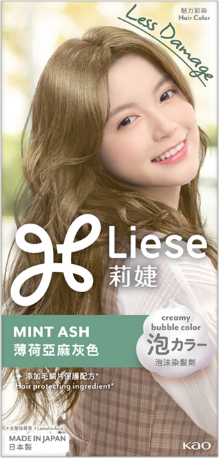 Liese 莉婕 泡沫染髮劑, 薄荷亞麻灰色, 1個