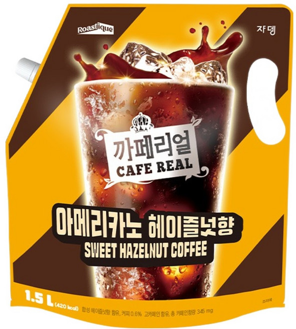 까페리얼 헤이즐넛, 1.5L, 1개