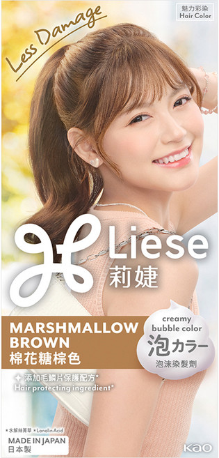 Liese 莉婕 泡沫染髮劑, 棉花糖棕色, 1個