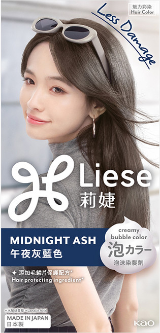 Liese 莉婕 泡沫染髮劑, 午夜灰藍色, 1個