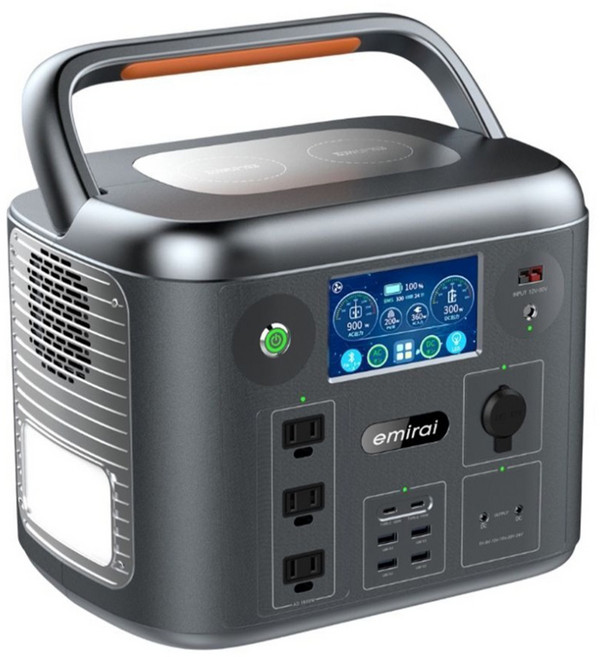 MIRENEX emirai 次世代行動電站 1500W 1280Wh, 太空灰色, EMR1500