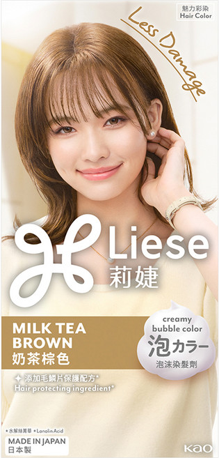 Liese 莉婕 泡沫染髮劑, 奶茶棕色, 1個