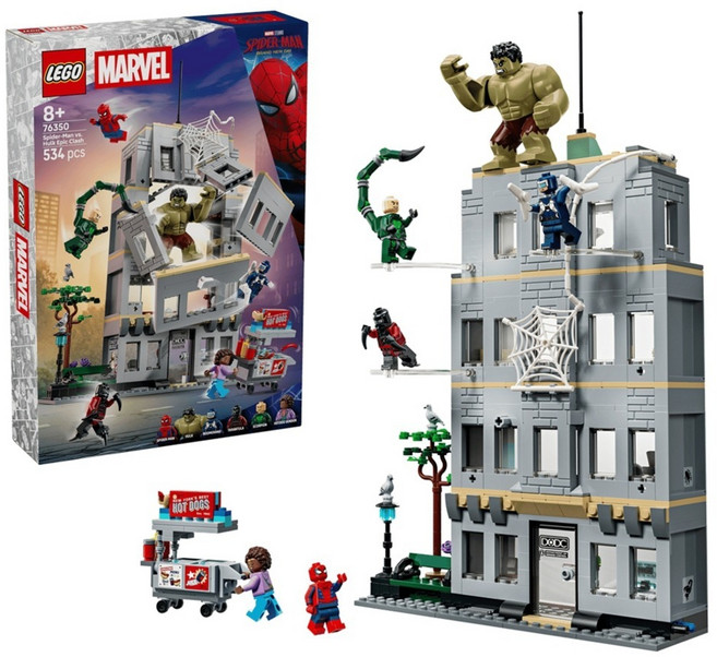LEGO 76350 漫威系列 蜘蛛人和綠巨人浩克的精采激戰 Spider Man vs. Hulk Epic Clash, 1個