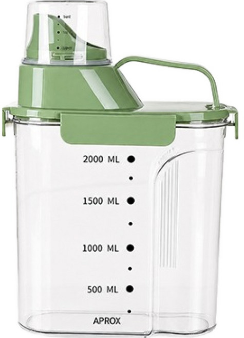 픽앤펫 반려동물 밀폐형 사료 보관통, 소프트그린, 1개, 2.5L