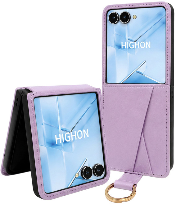 HIGHON GATHER Supple P 日記本式皮革錢包鉸鏈保護手機殼