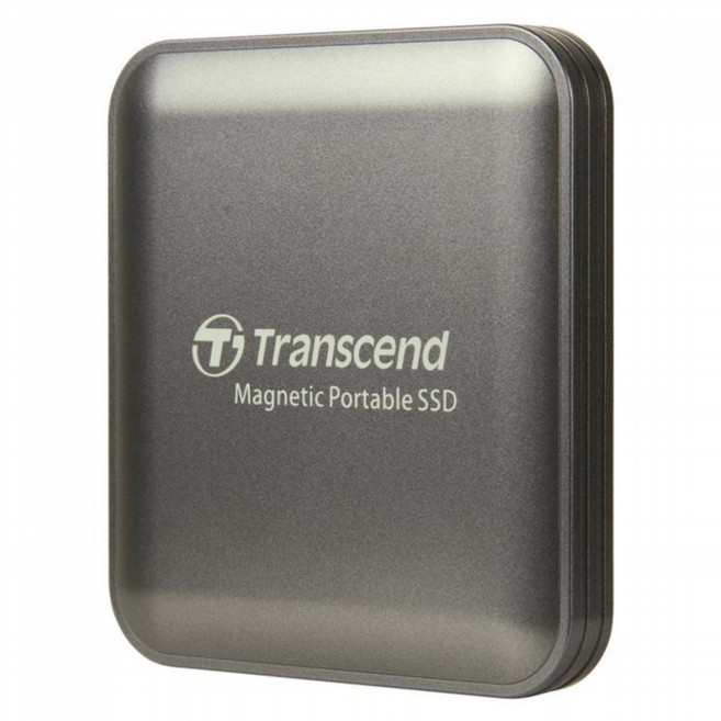 Transcend 創見 ESD420C Type C MagSafe 磁吸外接SSD行動固態硬碟 TS1TESD420C, 玄鐵灰, 1TB