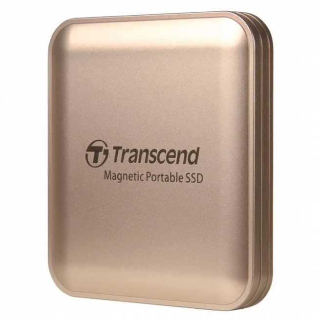 Transcend 創見 ESD420 Type C MagSafe 磁吸外接SSD行動固態硬碟 TS1TESD420G, 香檳金, 1TB