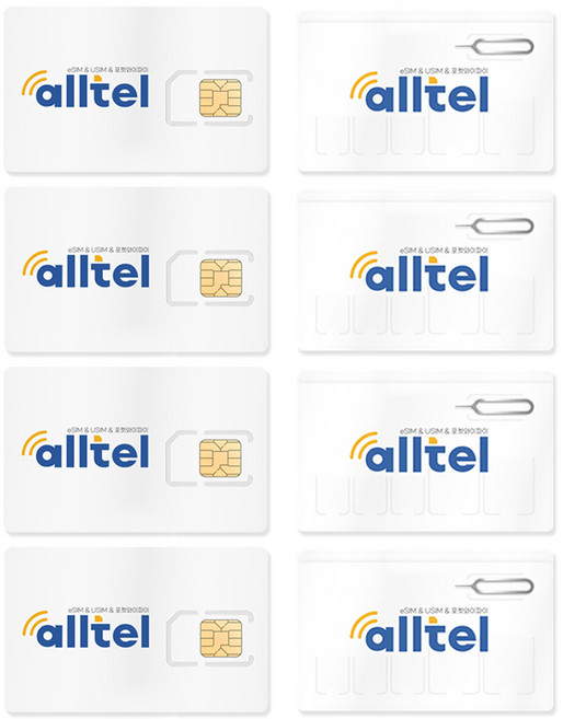 올텔 일본 유심칩, 4개, 10일, 매일 10GB 소진시 저속 무제한