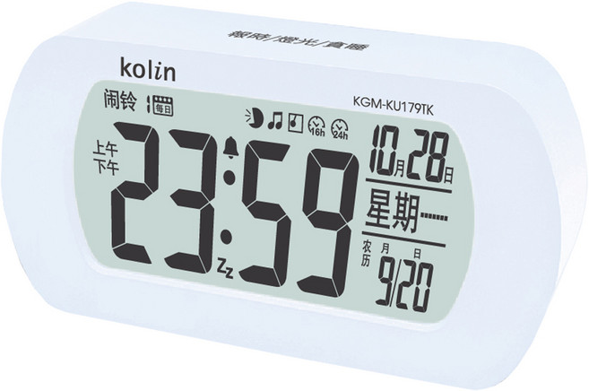 Kolin 歌林 數位語音報時器 白色, 1個, KGM-KU179TK