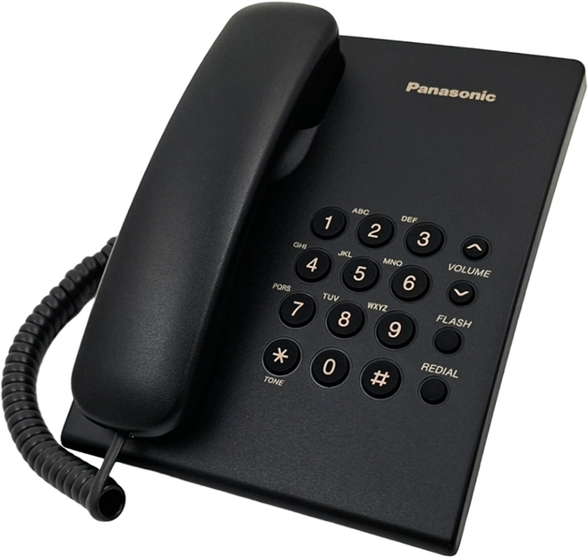 Panasonic 經典有線電話 黑色, KX-TS500MXB