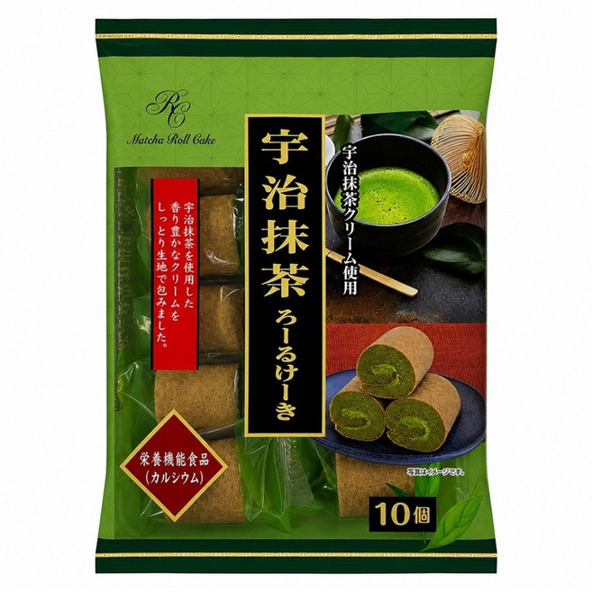 山內 宇治抹茶風味瑞士捲, 140g, 1袋