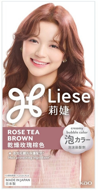 Liese 莉婕 泡沫染髮劑, 乾燥玫瑰棕色, 1個