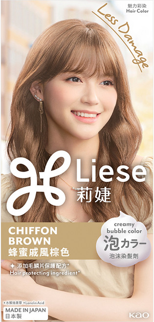 Liese 莉婕 泡沫染髮劑, 蜂蜜戚風棕色, 1個