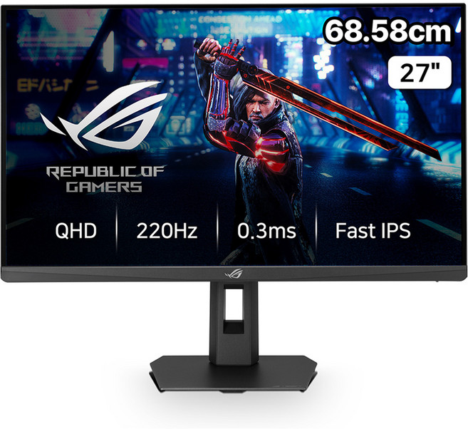 에이수스 QHD ROG Strix Fast IPS 220Hz 0.3ms 500cd sRGB 133% DCI-P3 97% 멀티스탠드 게이밍 모니터, 68.58cm, XG27ACSR