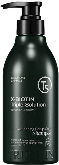 TRUST TS X Biotin三重解決方案強健髮根洗髮精, 1瓶, 500g