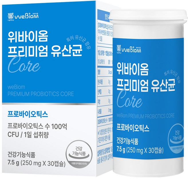 서울대위바이옴 프리미엄 유산균 프로바이오틱스 7.5g, 1개, 30정