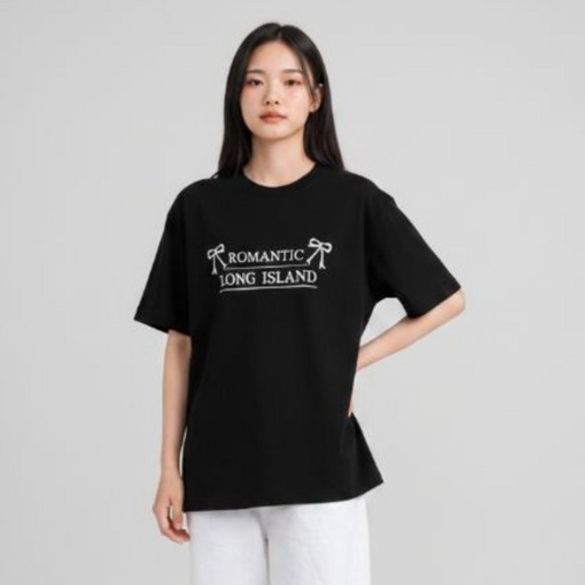 UNICURV 青少年款蝴蝶結字母純棉短袖T恤 OBL260054TPS
