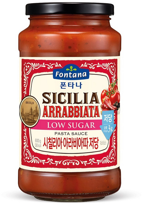 폰타나 시칠리아 아라비아따 저당 파스타 소스, 600g, 1개