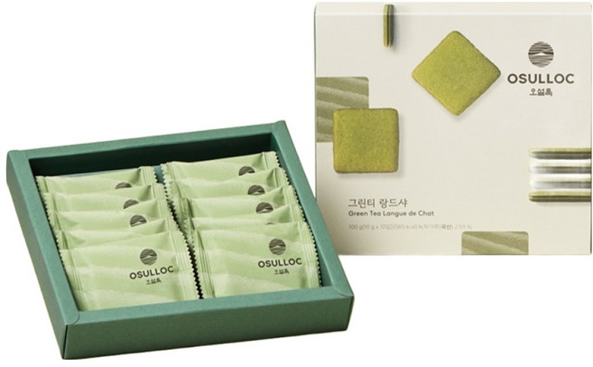 오설록 그린티 랑드샤 쿠키 10p, 100g, 1개
