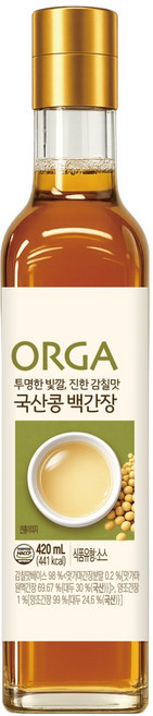 올가홀푸드 올가 국산콩 백간장, 1개, 420ml