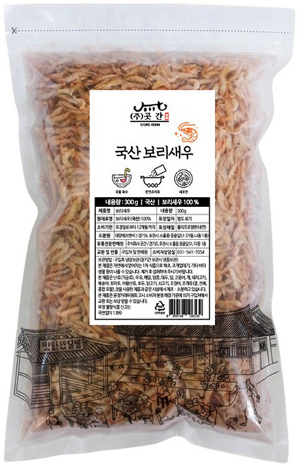 곳간 국내산 장인육수 비책 보리새우, 300g, 1개
