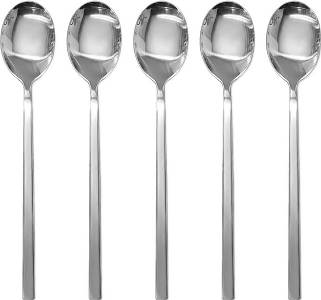 영수산업카멜 베이직 스테인리스 민자 숟가락, 실버, 5개, 단품