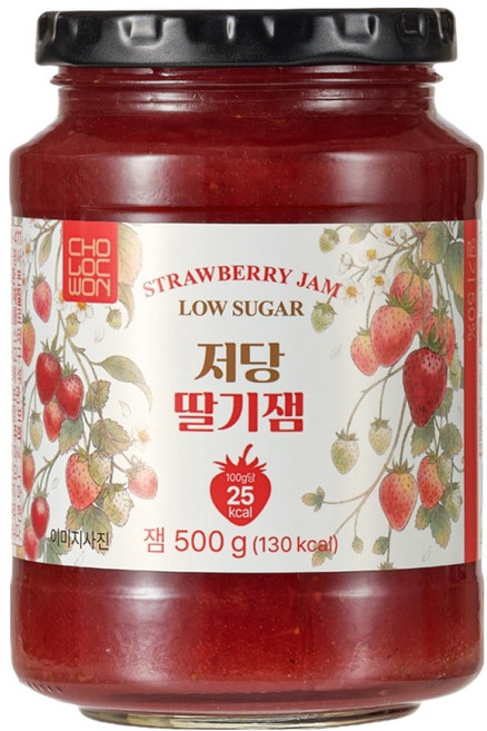 초록원 저당 딸기잼, 500g, 1개