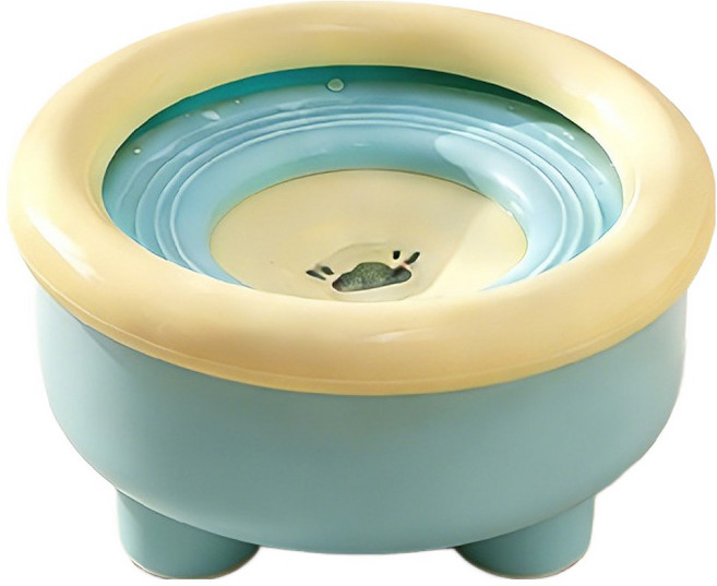 PASTEL PET 寵物圓形懸浮飲水器 Free, 藍色, 1個