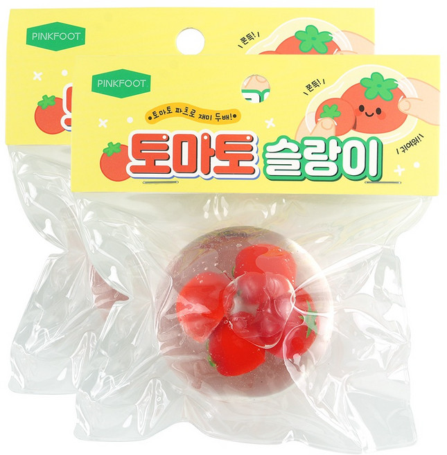 핑크풋 토마토 슬랑이, 투명, 140g, 2개