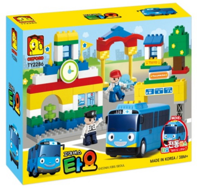 OXFORD TOY 小巴士Tayo TY2286 101片, 1個, 藍色, 黃色, 黑色